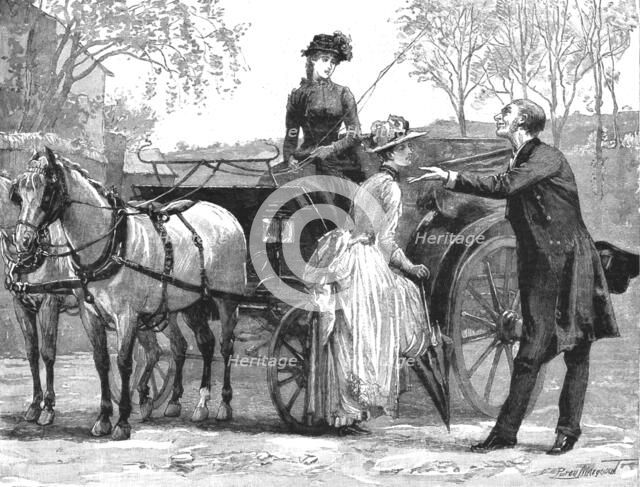 '" Madame Leroux"; By Francis Eleanor Trollope; Mr. Shard conducted Mildred---very shy...', 1890. Creator: Percy Macquoid.