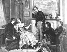 " Madame Leroux"; By Francis Eleanor Trollope; She was keeping them all in play with the... 1890. Creator: Percy Macquoid