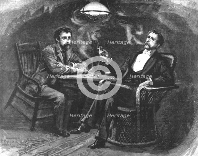 ' Madame Leroux'; By Francis Eleanor Trollope; Rushmere, who had been abstractedly watching the smok Creator: Percy Macquoid.