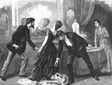 Madame Leroux'; By Francis Eleanor Trollope; The next moment her eyes met his in the glass; her fac Creator: Percy Macquoid