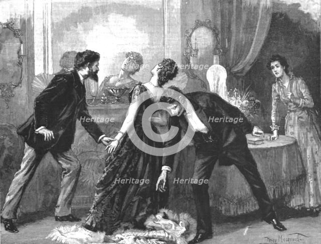 'Madame Leroux'; By Francis Eleanor Trollope; The next moment her eyes met his in the glass; her fac Creator: Percy Macquoid.