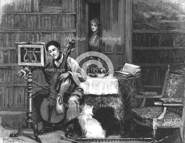 'Madame Leroux'; By Francis Eleanor Trollope; There sat Mr. Tudway Didear attired in a dark flannel  Creator: Percy Macquoid.