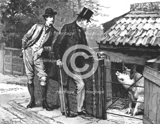 'Madame Leroux'; By Francis Eleanor Trollope; 'Those are goodish pigs' said Lord Grimstock, after a  Creator: Percy Macquoid.