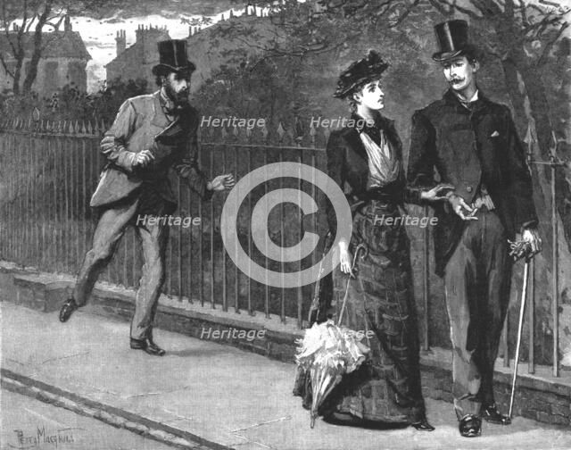 'Madame Leroux'; By Francis Eleanor Trollope; Zephany sprang from it and came hastily towards them', Creator: Percy Macquoid.