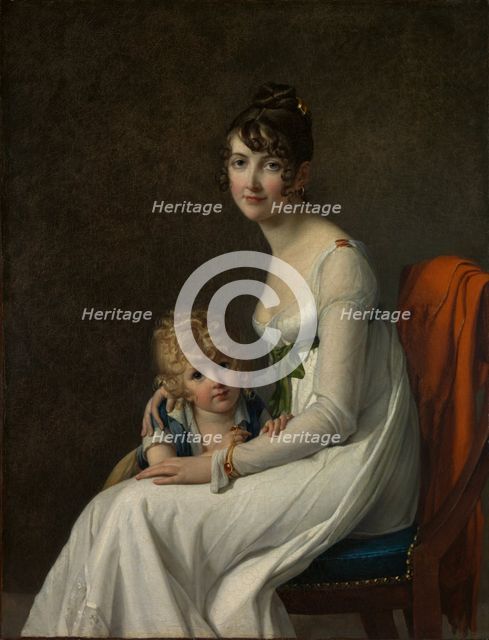Madame Philippe Panon Desbassayns de Richemont... and Her Son, Eugène (1800-1859), 1802. Creator: Marie Guilhelmine Benoist.