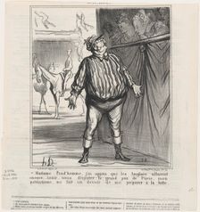 Madame Prudhomme, j'ai appris que les Anglais allaient encore disputer..., 1870. Creator: Honore Daumier