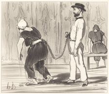 Madame Rabourdeau a sa première leçon, 1847. Creator: Honore Daumier