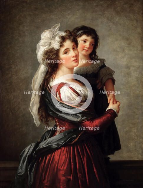 Madame Rousseau and her Daughter, 1789.