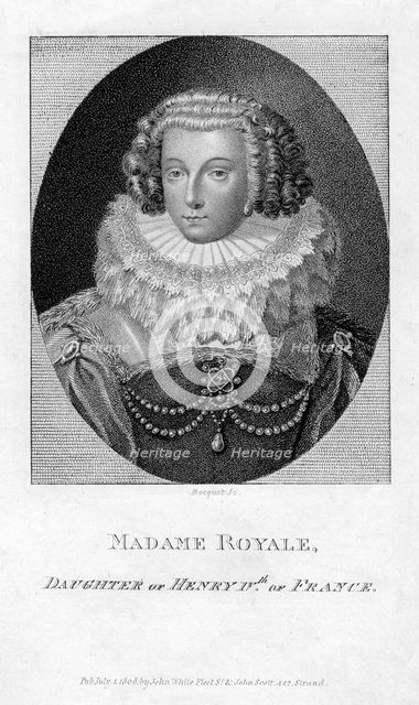 Madame Royale, daughter of King Henry IV of France, (1808).Artist: Bocquet