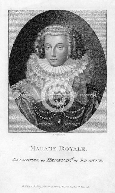 Madame Royale, daughter of King Henry IV of France, (1808).Artist: Bocquet