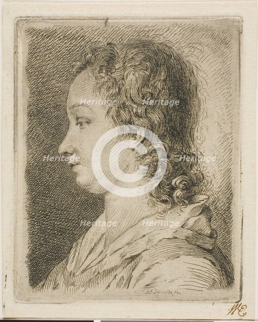 Madame Schmidt (the Artist's Wife), 1753. Creator: Georg Friedrich Schmidt.