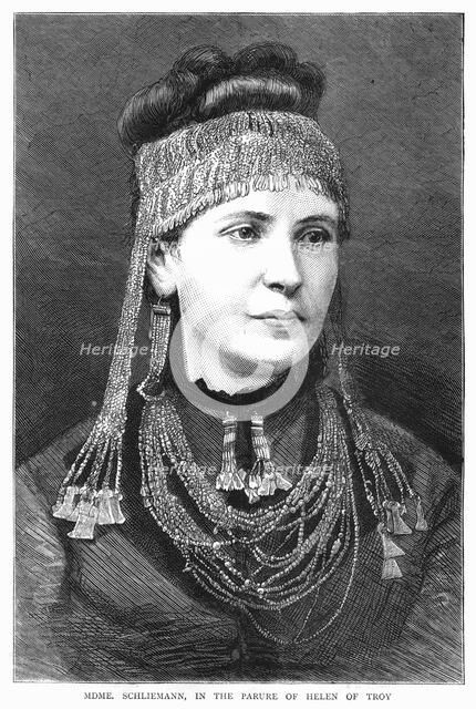 Madame Sophie Schliemann, 1877. Artist: Unknown