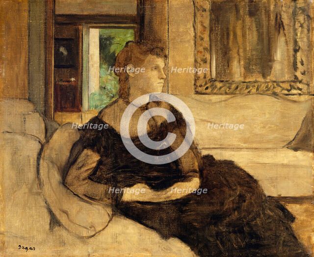 Madame Théodore Gobillard (Yves Morisot, 1838-1893), 1869. Creator: Edgar Degas.