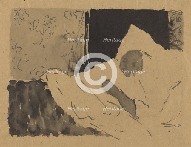 Madame V. Sleeping, c. 1892. Creator: Edouard Vuillard.