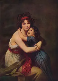 Madame Vigee Lebrun and her daughter, Jeanne Lucie Louise, 1789, (1938). Artist: Elisabeth Louise Vigee-LeBrun