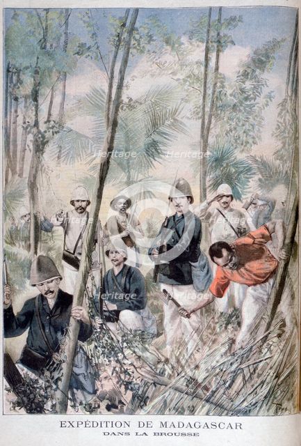 Madagascar expedition, 1895. Artist: Oswaldo Tofani