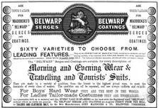 Maddocks "Belwarp" Serges and Coatings 1890. Creator: Unknown