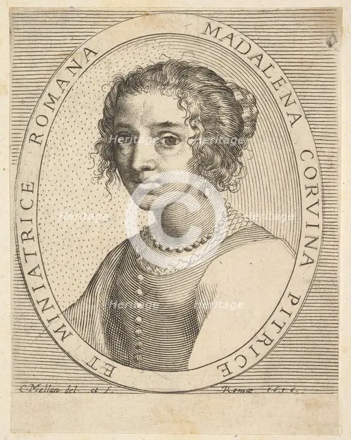 Maddalena Corvina, 1636. Creator: Claude Mellan.
