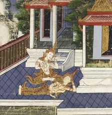 Maddi Faints at Loss of Children; Vessantara Revives Her..., between c1860 and c1890. Creator: Unknown