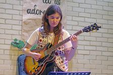 Maddy Salter, International Women’s Day, NJA Fundraiser, Baptist Church, Loughton, Essex, 2025. Creator: Brian O'Connor