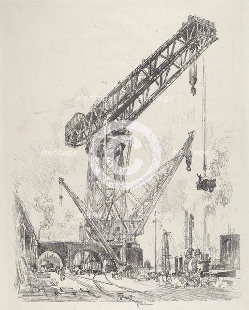 Made in Germany, the Great Crane, 1916. Creator: Joseph Pennell.