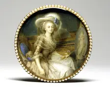 Mademoiselle Marie-Nicole Vestier at Her Easel, 1785. Creator: Antoine Vestier