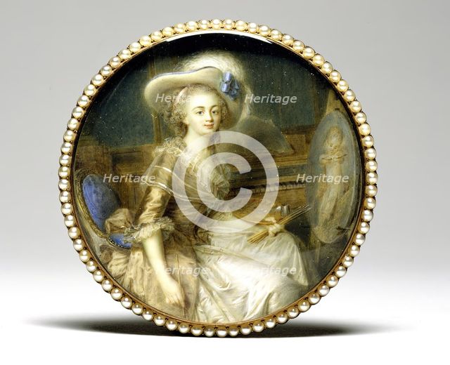 Mademoiselle Marie-Nicole Vestier at Her Easel, 1785. Creator: Antoine Vestier.