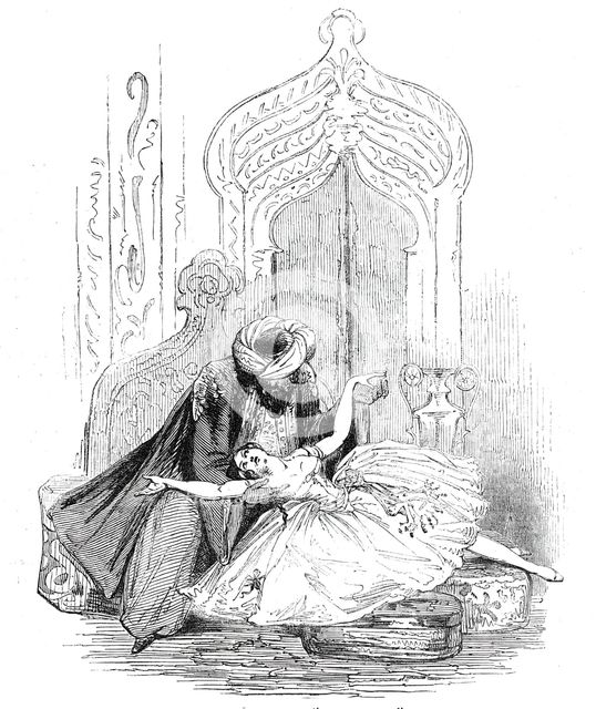 Mademoiselle Dumilatre, in the new ballet of "The Corsair", at Drury Lane Theatre, 1844. Creator: Unknown.