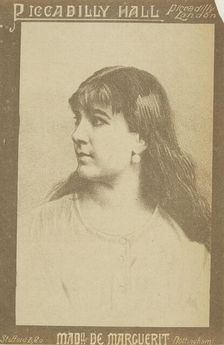 Mademoiselle de Marguerit at Piccadilly Hall, 1886. Creator: Unknown