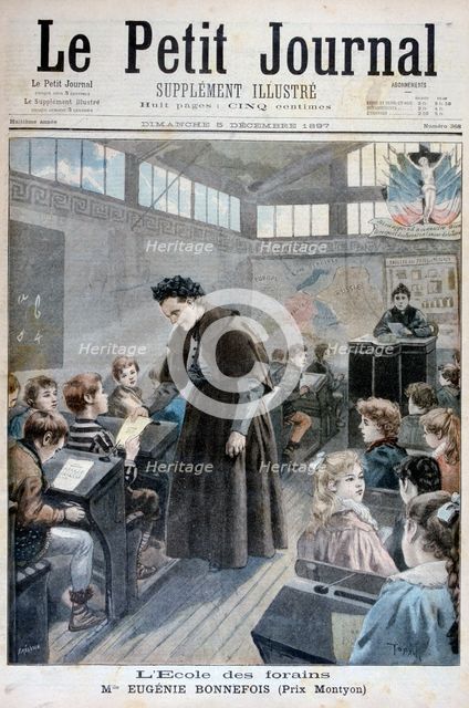 Mademoiselle Eugenie Bonnefois, founder of a school for children of fairground workers, 1897. Creator: F Meaulle.