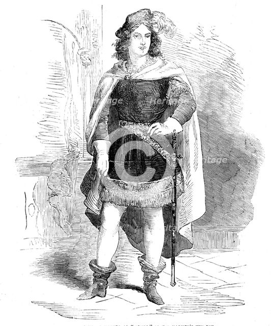 Mademoiselle Johanna Wagner as "Romeo", at Her Majesty's Theatre, 1856.  Creator: Unknown.