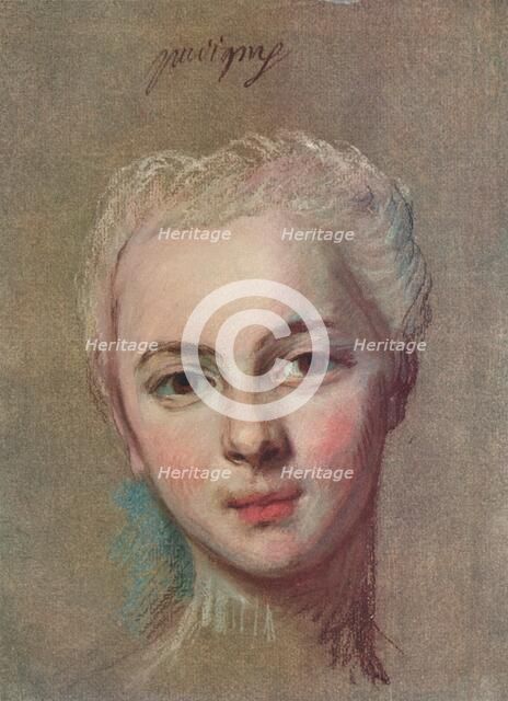 'Mademoiselle Puvigny', c1749. Artist: Maurice-Quentin de La Tour.