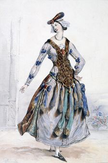 Mademoiselle Sophie Costume design for an opera, c1820-1857. Artist: Achille Deveria