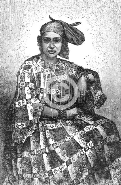 'Madecasse Lady of Sainte Marie; Recent Explorations in Madagascar', 1875. Creator: Alfred Grandidier.
