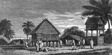 Madecasse Village; Recent Explorations in Madagascar 1875. Creator: Alfred Grandidier