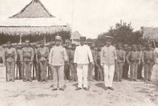 Madeira-Mamore Railway: On the Bolivia-Brazil frontier: Bolivian officers and soldiers 1914