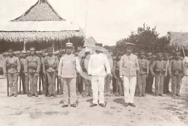 'Madeira-Mamore Railway: On the Bolivia-Brazil frontier: Bolivian officers and soldiers', 1914. Artist: Unknown.