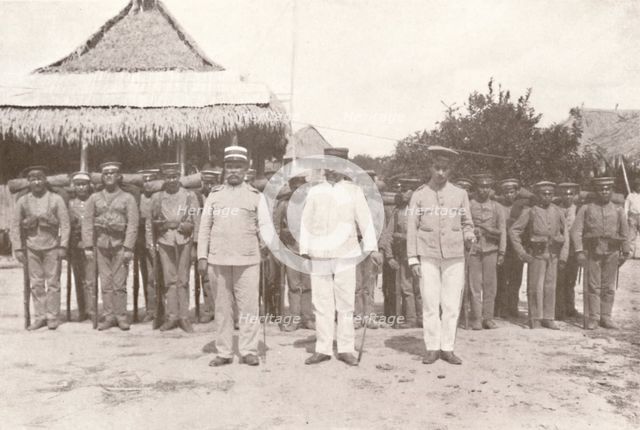 'Madeira-Mamore Railway: On the Bolivia-Brazil frontier: Bolivian officers and soldiers', 1914. Artist: Unknown.