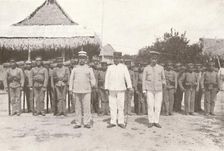 Madeira-Mamore Railway: On the Bolivia-Brazil frontier: Bolivian officers and soldiers 1914