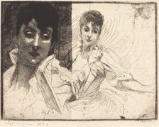 Madeleine Lemaire, 1900. Creator: Paul Albert Besnard
