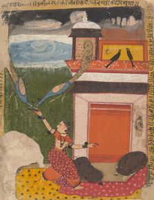 Madhumadhavai Ragini...from a Dispersed Ragamala Series (Garland of Musical Modes), c1640-50. Creator: Unknown