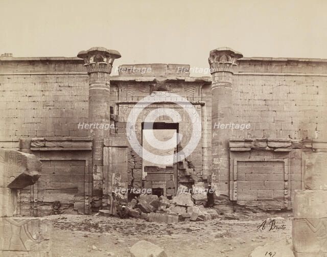 Madinet Habu, Entry Way to the Small Temple. Luxor, West Bank, between 1860 and 1903. Creator: Antonio Beato.