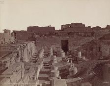Madinet Habu, Hypostyle Hall of Mortuary Temple of of Ramesses III. Luxor, We, late 19th century. Creator: Henri Bechard
