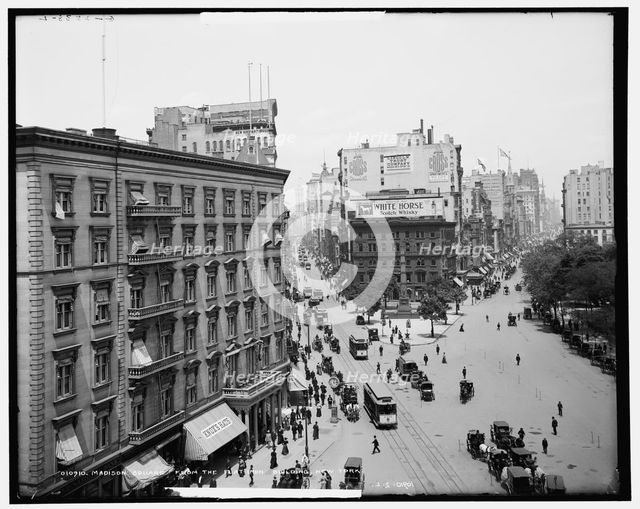 Madison Square from the Flat-Iron i.e. Flatiron Building, New York, c1905. Creator: Unknown.