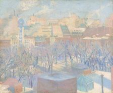 Madison Square, Snow, 1904. Creator: Allen Tucker