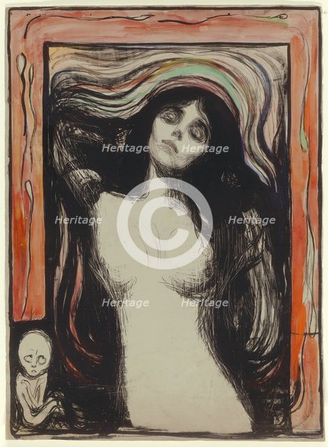 Madonna, 1895/96. Creator: Edvard Munch.