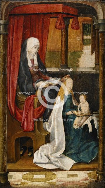 Madonna Teaching the Infant Christ Reading, 1480. Artist: Master of St. Gudule (active End of 15th cen.)