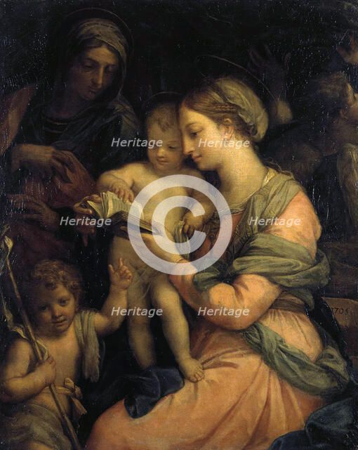 Madonna Teaching the Infant Christ Reading', 1705. Creator: Maratta, Carlo (1625-1713).