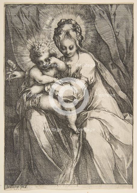 Madonna with a Rose, 1595-1616. Creator: Jacques Bellange.