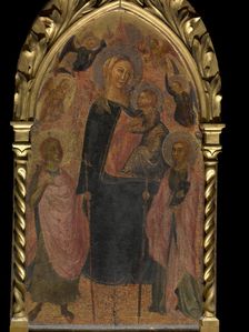 Madonna with Angels and Saints, 14th century. Creator: Anon